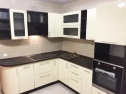 Photo of kitchen countertops in black