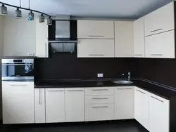 Photo of kitchen countertops in black