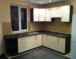 Photo of kitchen countertops in black