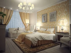 Colors Combined With Beige In The Bedroom Interior Photo