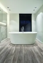 Finishing the bathroom with quartz vinyl tiles photo design