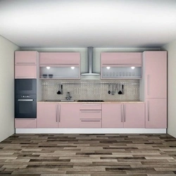 Photo of kitchen in line with refrigerator