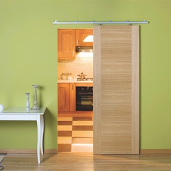 Фото раздвижных межкомнатных дверей одной на кухне