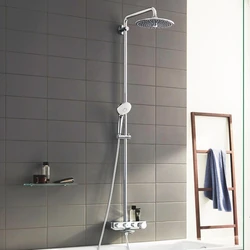 Tropical Shower For The Bathroom With Mixer Photo In The Bathtub