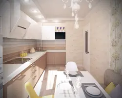 Дизайн кухни прямоугольной формы 12