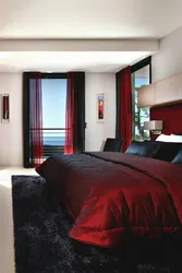 Red Furniture In The Bedroom Interior