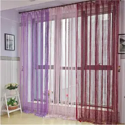 Thread Curtains In The Living Room Photo
