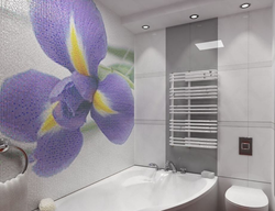 Bathroom interior with flowers