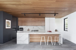 Laminate On The Ceiling In The Kitchen Interior