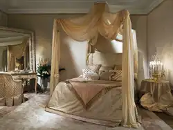 Bedroom design with four poster bed