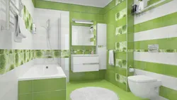 Ванна бөлмесінің жасыл ақ плиткасы фотосуреті