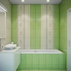 Ванная зелено белая плитка фото