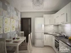 White kitchen in Khrushchev interior photo