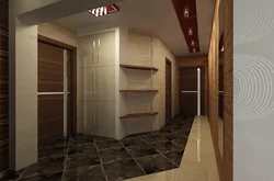 Kitchen and hallway design in the same style