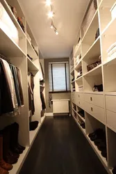 Long narrow wardrobe design