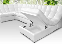 Жатын орнының фотосуреті бар модульдік диван