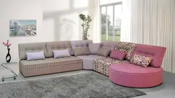 Жатын орнының фотосуреті бар модульдік диван