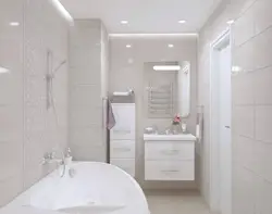 One tone tile design in the bathroom