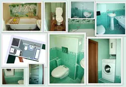 Photo of the renovation of a combined bathroom in Khrushchev - before and after photos