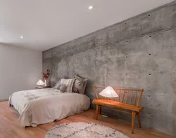 Дизайн спальни бетон