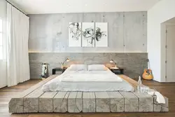 Дизайн спальни бетон