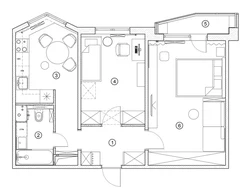 Дизайн квартиры с размерами комнат