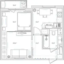 Дизайн квартиры с размерами комнат