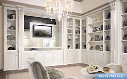 Шкафы белые фото дизайн в гостиную