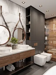 Modern bathroom design in an apartment