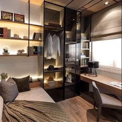 Interior Of A Bedroom And Work Room In One