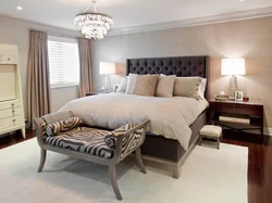 Color Combination Of Gray And Beige In The Bedroom Interior