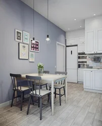 Kitchen design on a gray background