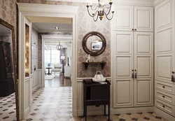 Hallway design in neoclassical style
