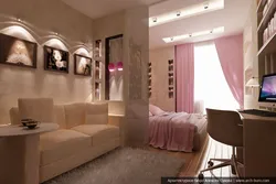 Гостиная спальня в одной комнате в хрущевке дизайн фото