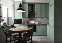 Mint Gray Kitchen Interior