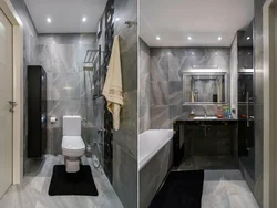 Design bathroom and toilet design photo in the apartment