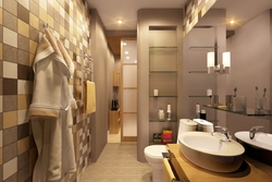 Design bathroom and toilet design photo in the apartment