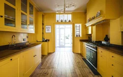 Kitchen and hallway color photo