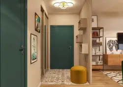 Kitchen and hallway color photo