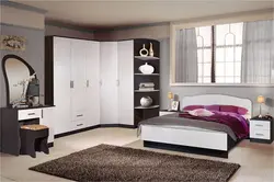 Corner bedroom interior
