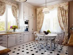 Kitchen in your house with two windows photo