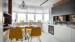 Design project of a stylish kitchen