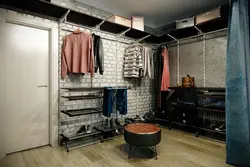 Loft style wardrobe in the hallway photo
