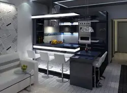 Kitchens with bar counters and sofa design