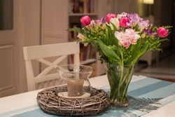 Kitchen Modern Design And Flowers
