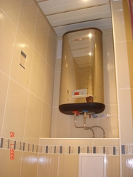 Photo Of A Water Heater In A Bathroom