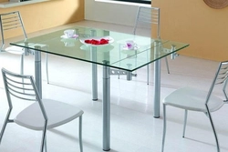 Photo of glass kitchen tables