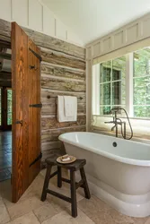 Фото ванны в деревянном стиле