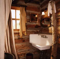Photo Of A Bathtub In A Wooden Style