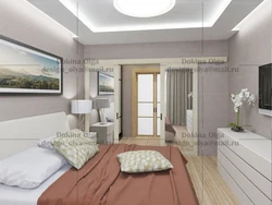 Photo of a bedroom and balcony in a panel house